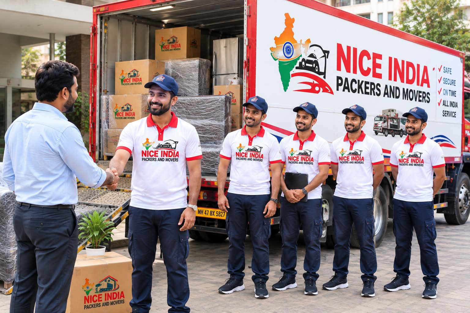 Moving truck prepared for relocation